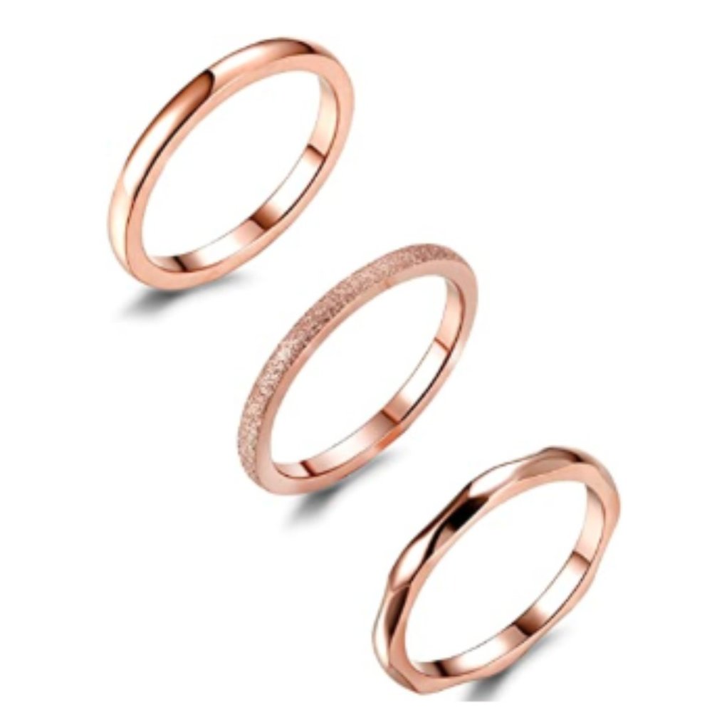 Joerica NWT 3Pcs Stackable Rings - Rose Gold